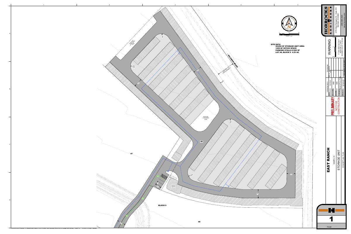 Site plan: Self-storage facility on 4.5 acres approved with conditions