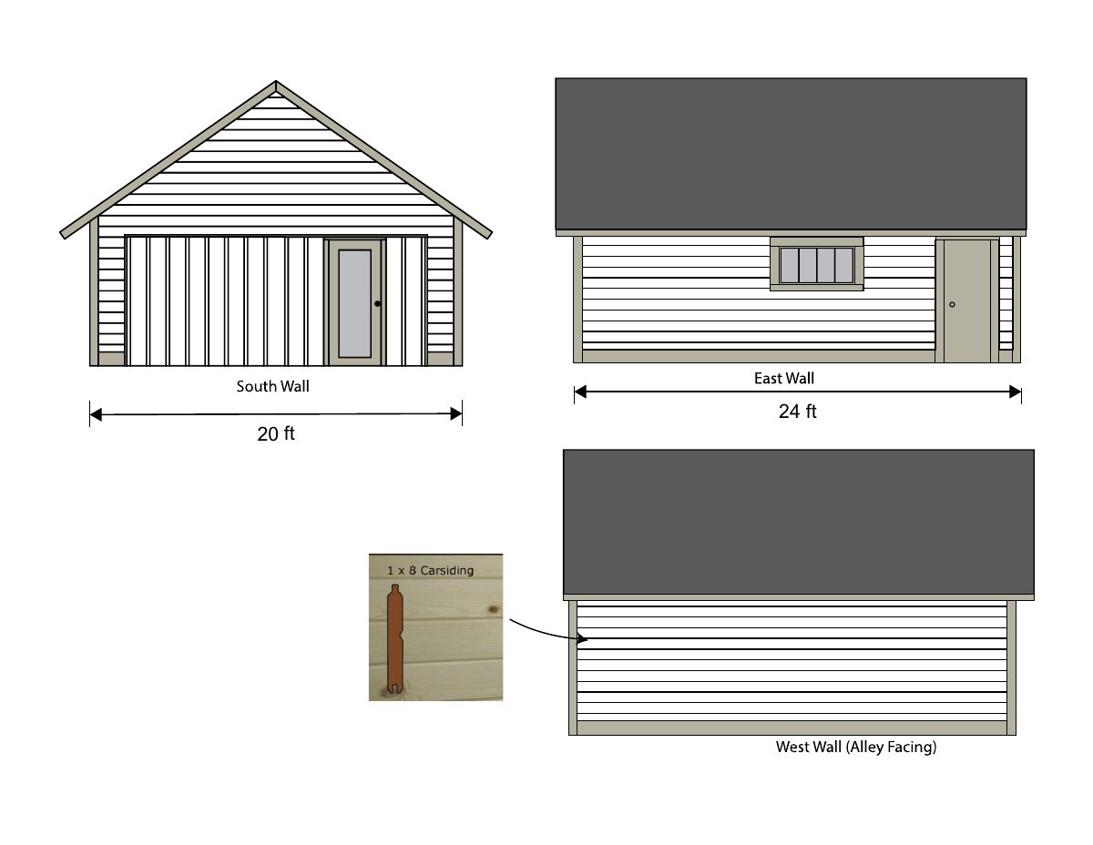 Site plan: Remodel proposed for historic home, with detached garage to become hobby workshop