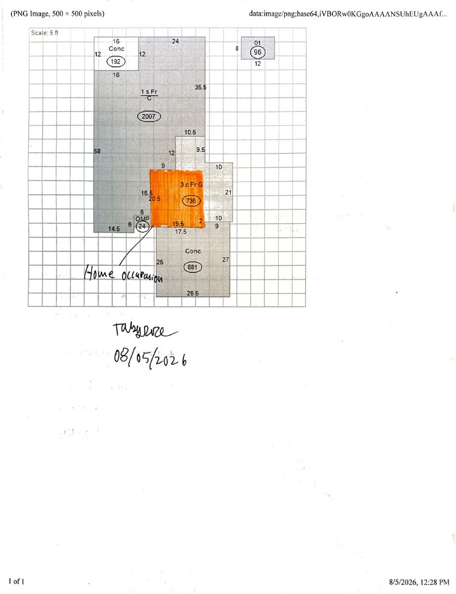 Site plan: Home-based online reselling business approved