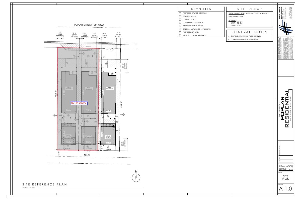 Site plan: City approves detached garage with a one-bedroom accessory dwelling unit above it