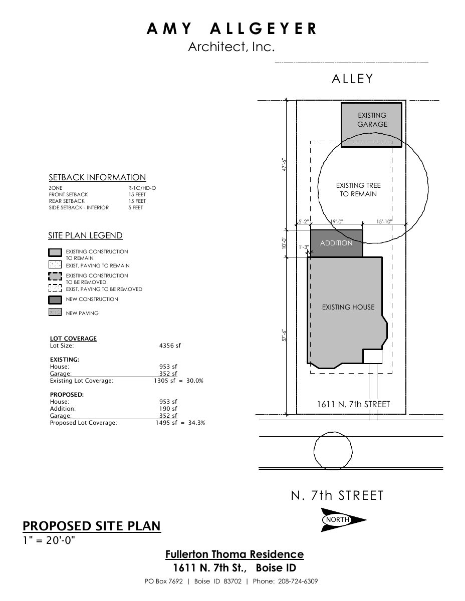 Site plan: Single-story rear addition to historic home approved