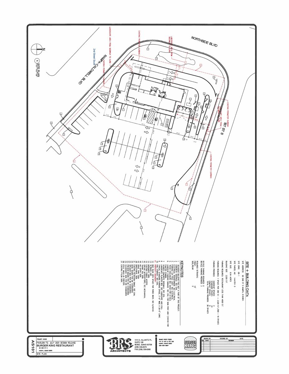 Site plan: Burger King teardown and rebuild approved with reduced setbacks and landscaping
