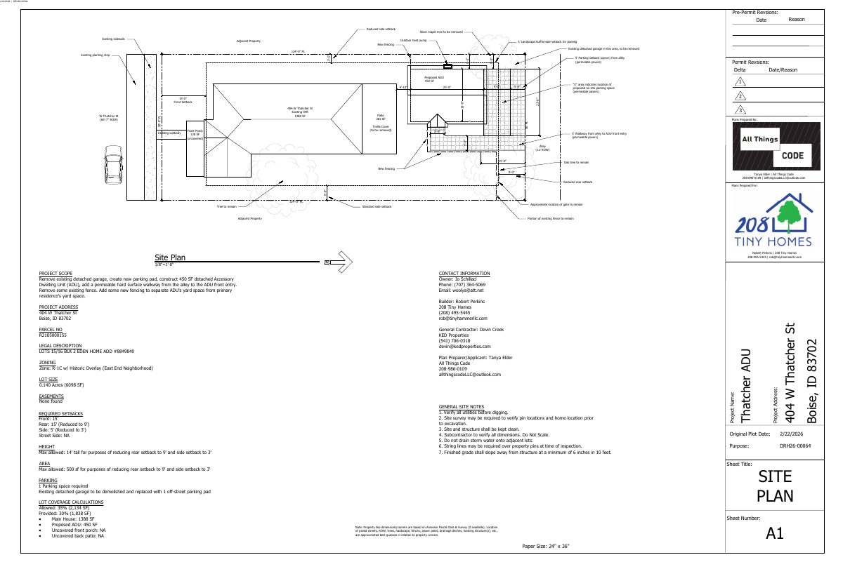 Site plan: Accessory dwelling unit approved for historic-district home