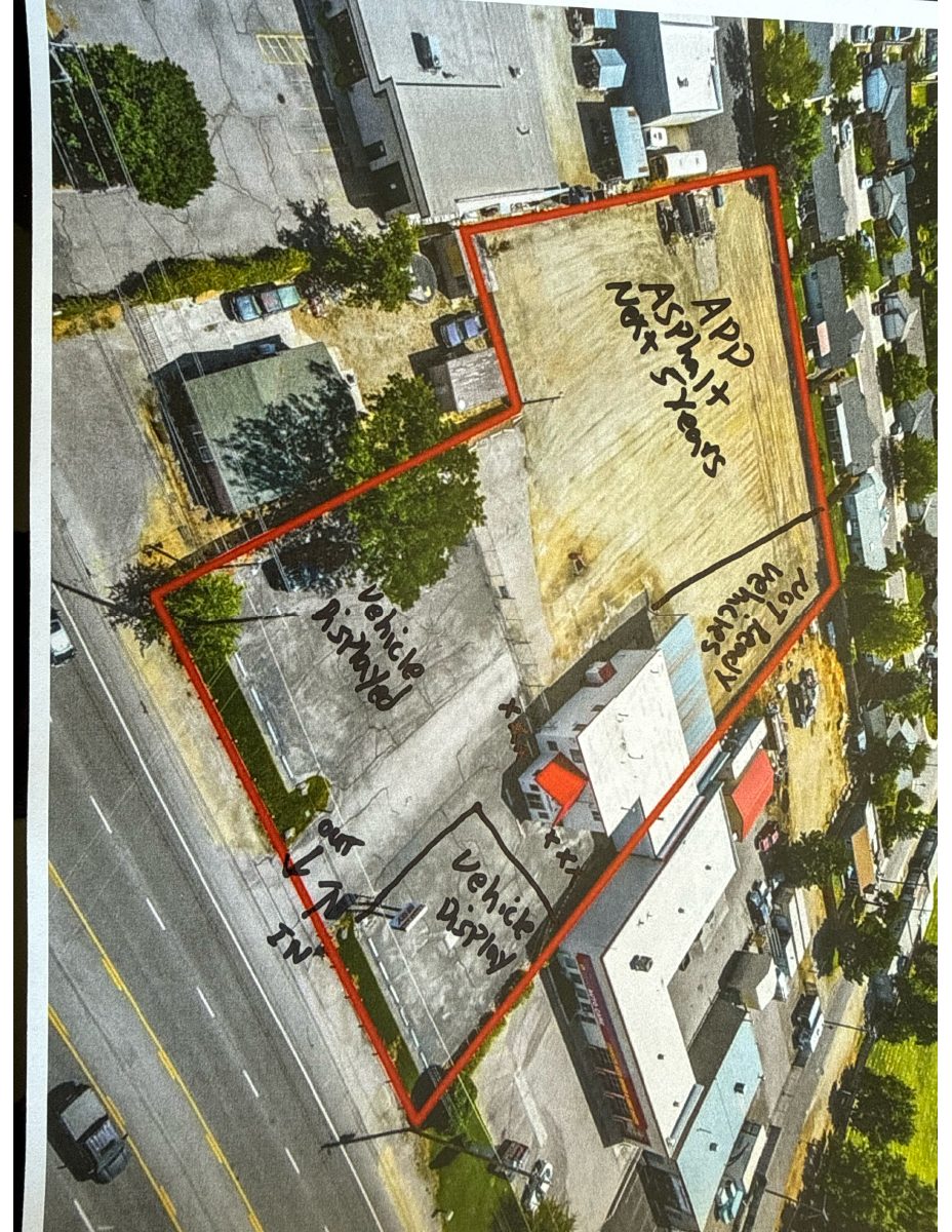 Site plan: Request filed to recognize vehicle sales as legal nonconforming use on 1.64-acre lot