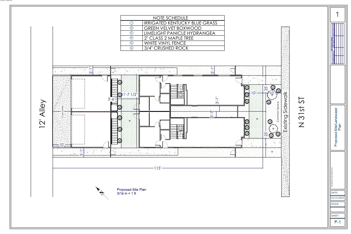 Site plan: Small-lot home design approved, with no accessory unit or living space above garage