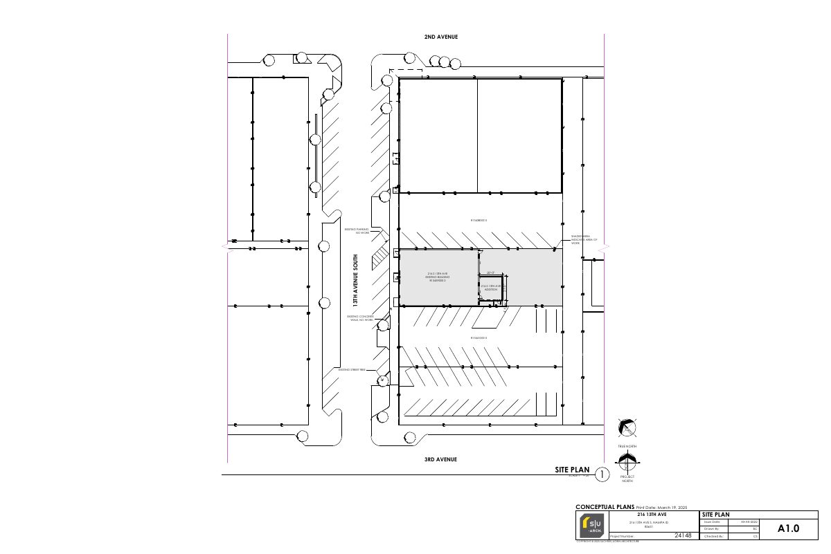 Site plan: Renovation and addition for commercial building with two new tenant spaces approved