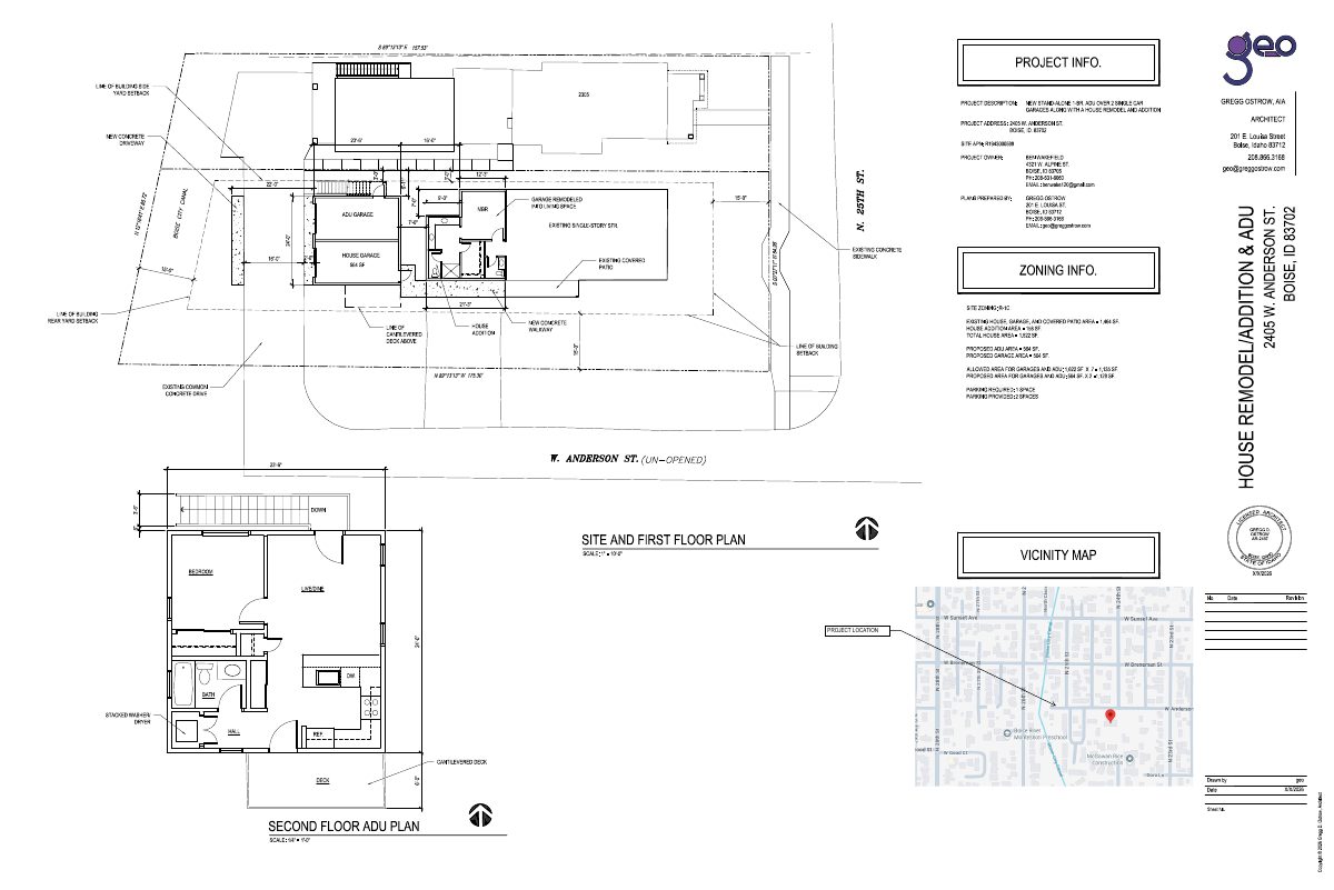 Site plan: Accessory dwelling unit above garage approved