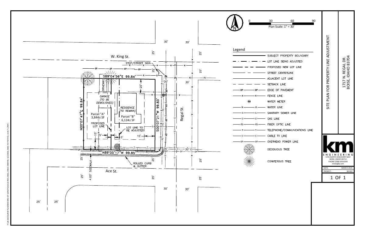 Site plan: Property line adjustment approved for 0.23-acre residential lot