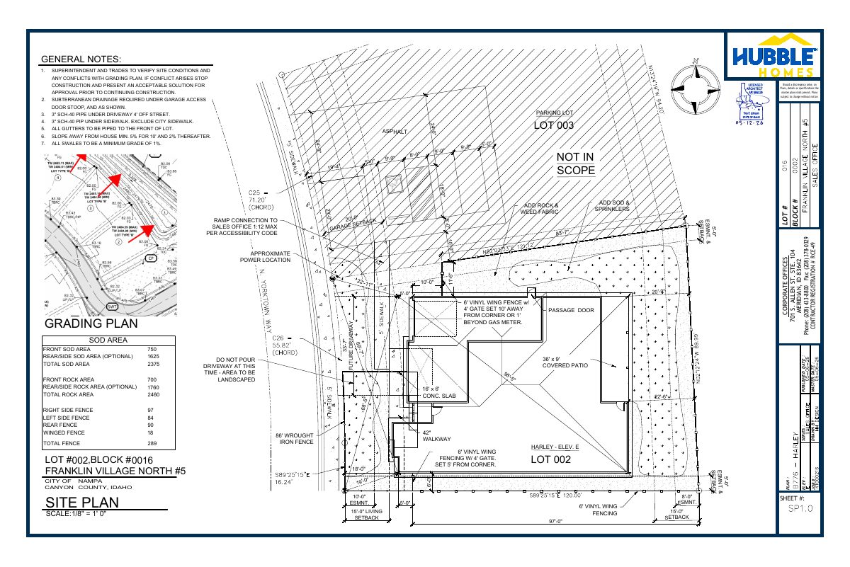 Site plan: Temporary sales office in model home approved with conditions