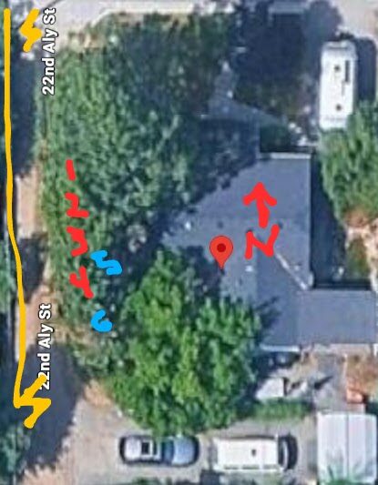 Site plan: Tree removal approved for small residential lot in historic district