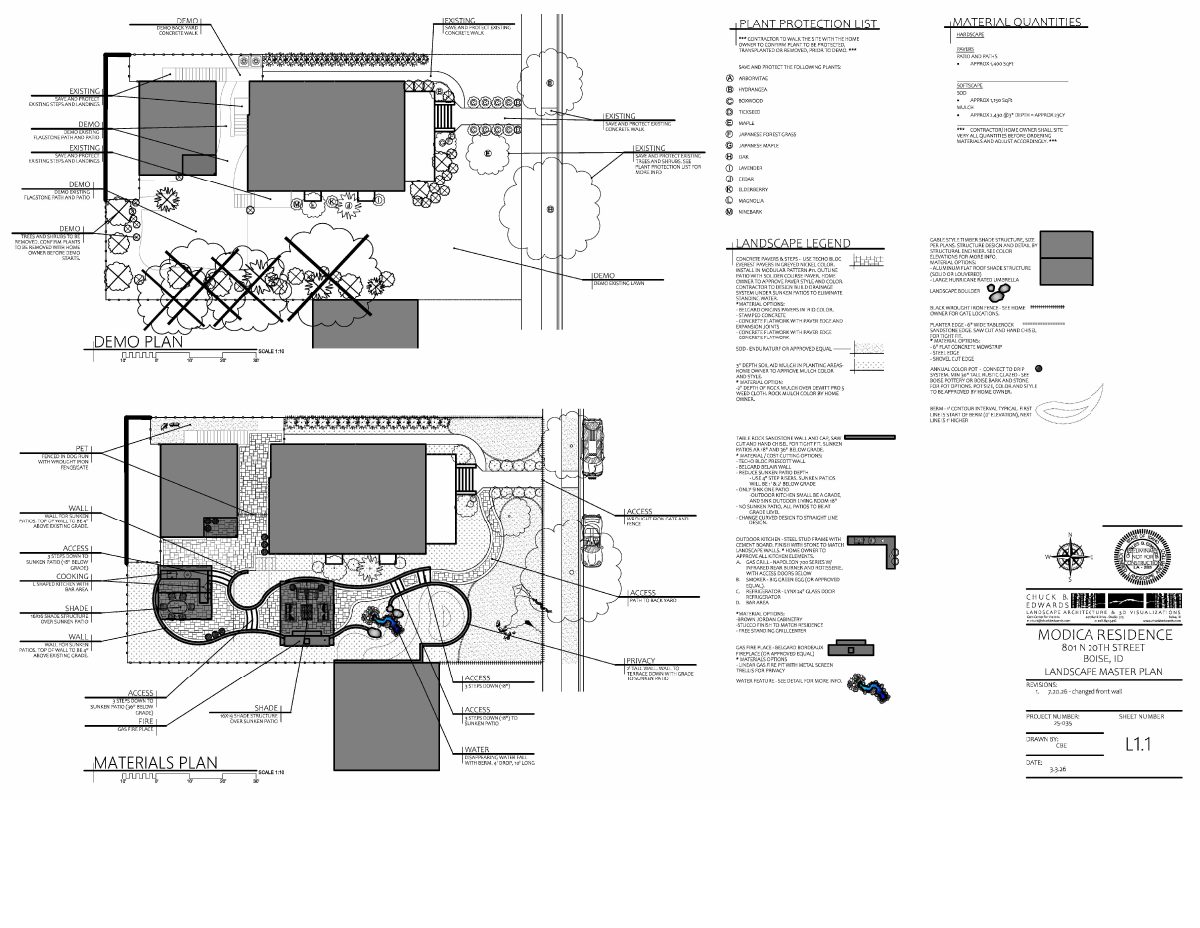 Site plan: Landscape overhaul with sunken patio and two shade structures approved at historic home