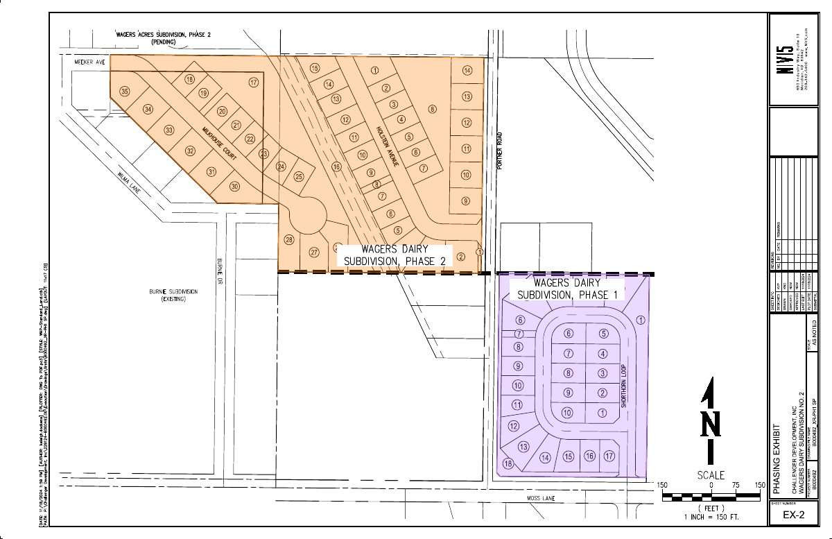 Site plan: 43-lot single-family subdivision phase approved on 13.7 acres of former farmland