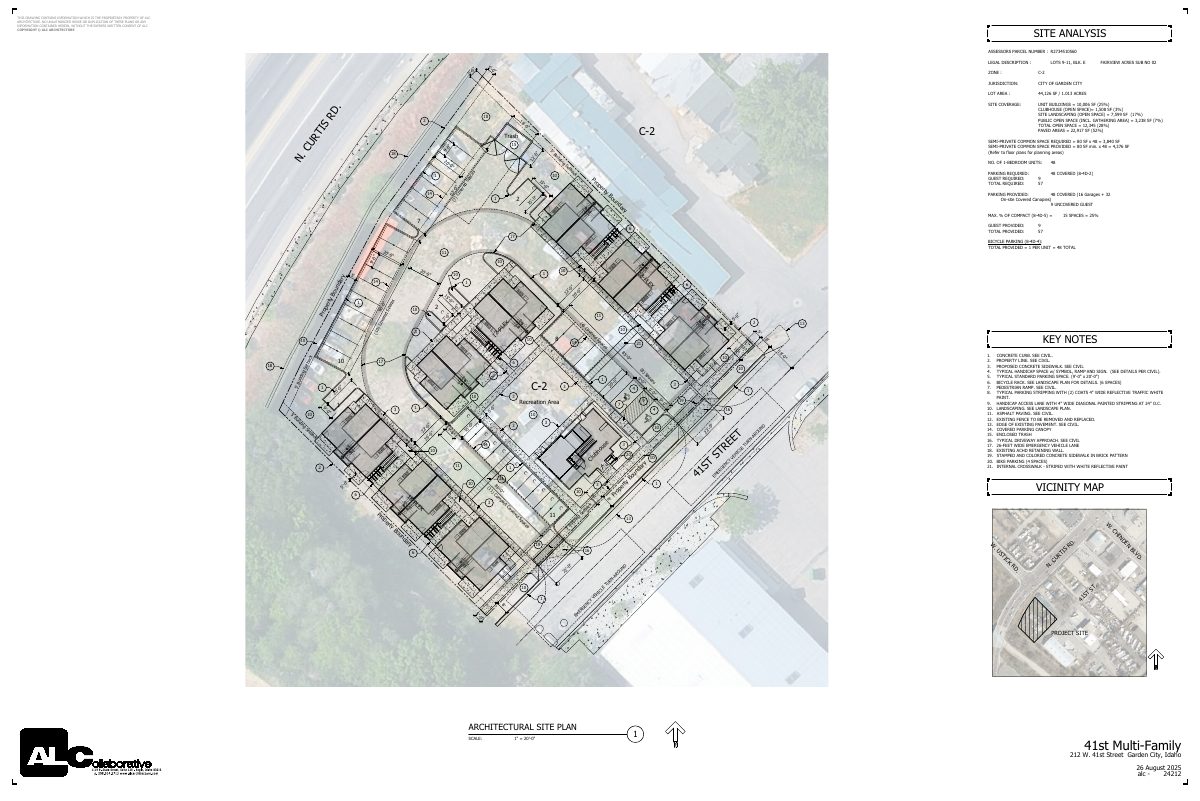 Site plan: 48-unit apartment project approved with conditions