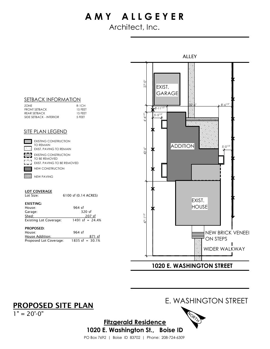 Site plan: Rear addition to historic single-family home approved