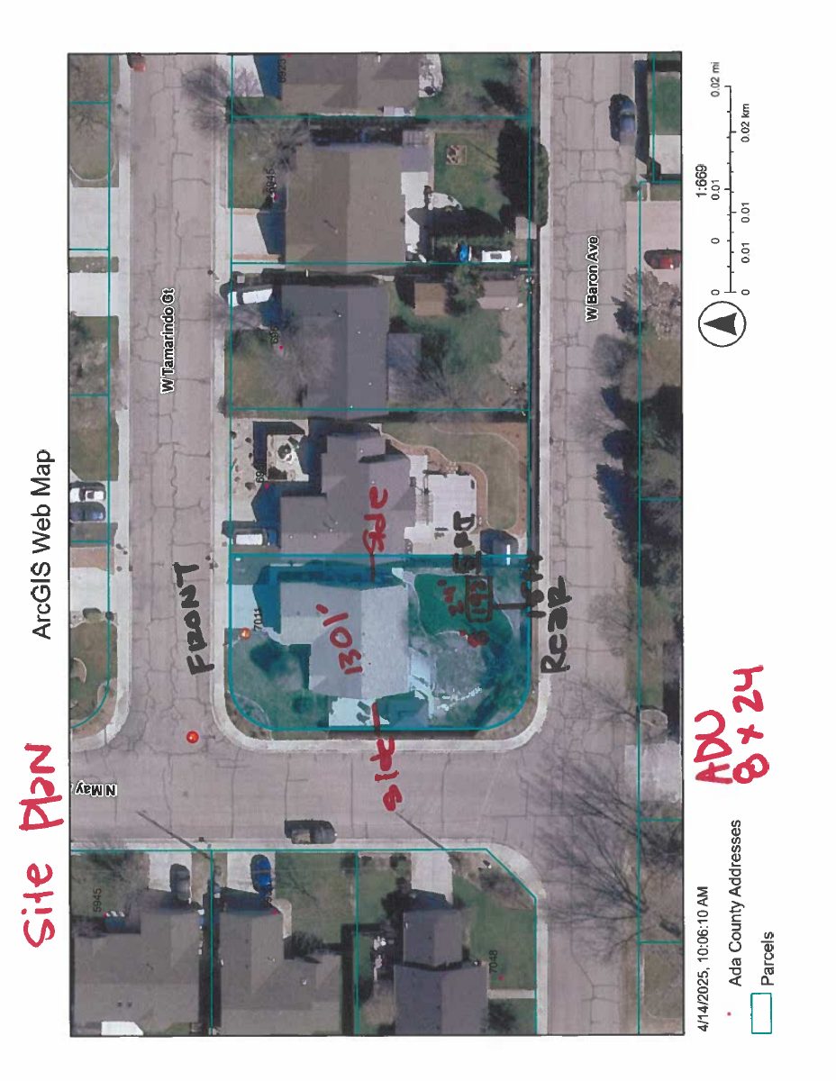 Site plan: Detached backyard rental unit approved for single-family lot