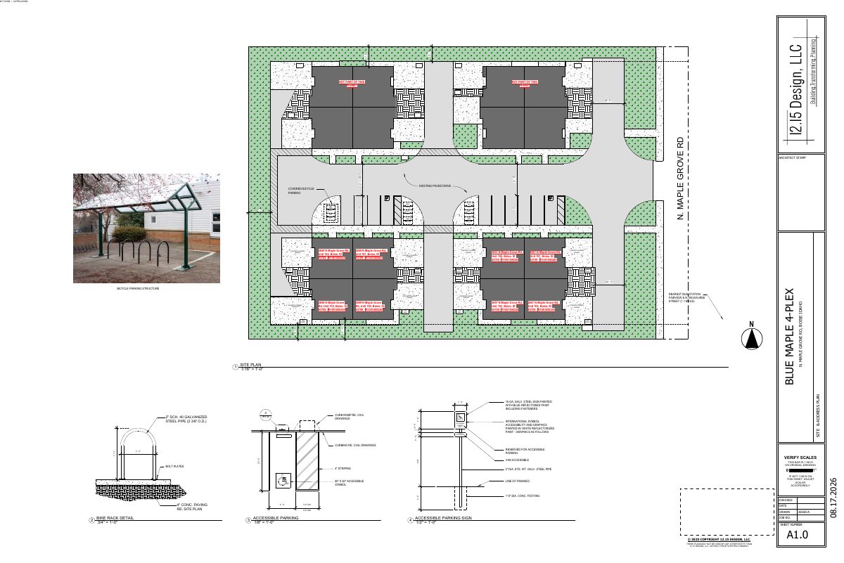 Site plan: Changes to previously approved site and building design approved