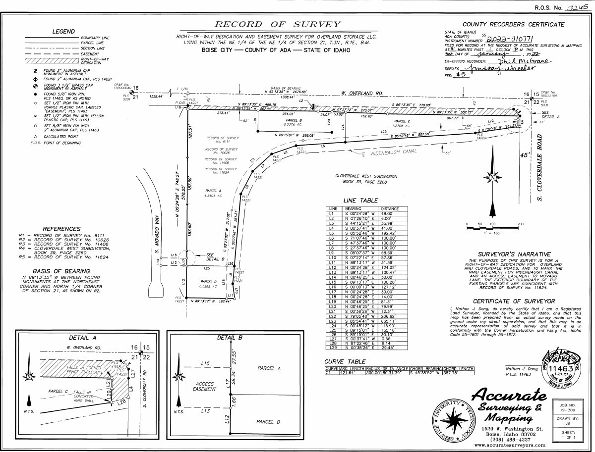 Site plan: 4-lot commercial subdivision for self-storage site proposed on 5.6 acres