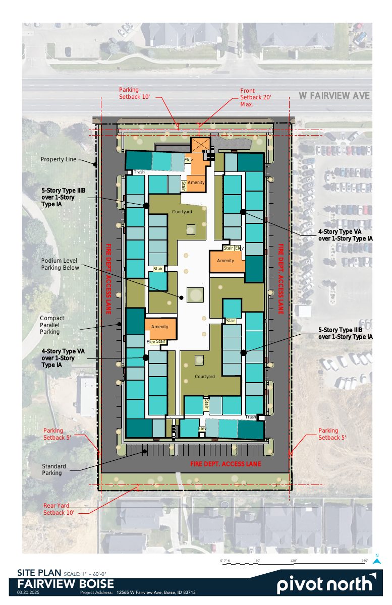 Site plan: 275-unit apartment complex approved on 4.6-acre site