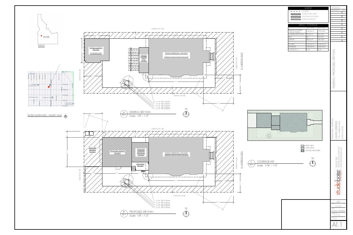 Site plan: New garage proposed at home in a historic district