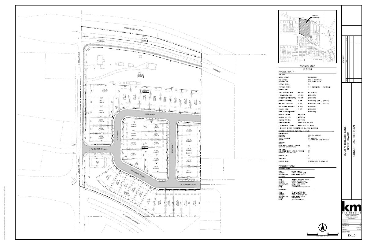 Site plan: 47-home subdivision on former farmland approved by Boise City Council