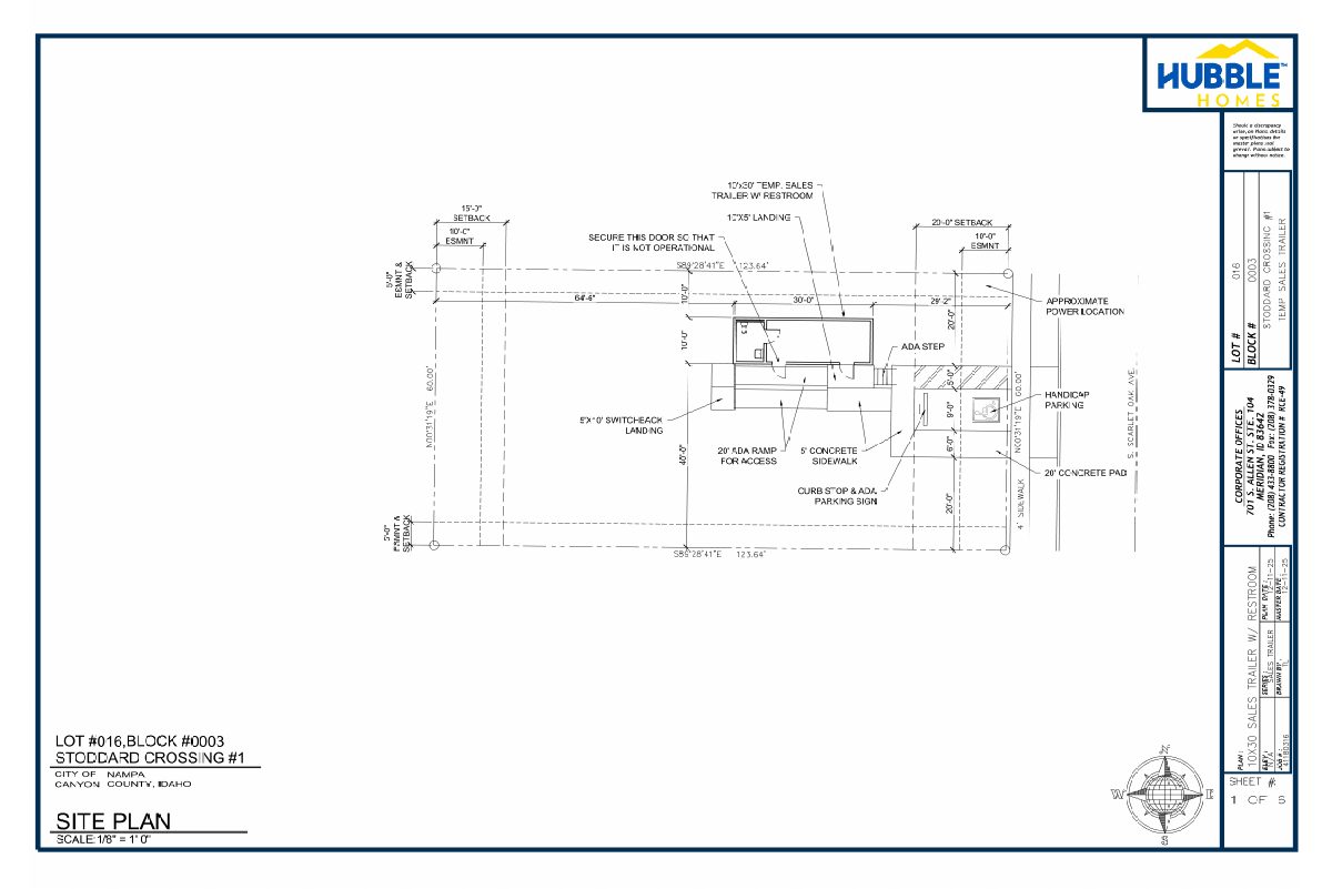 Site plan: Temporary mobile sales office for Stoddard Crossing application voided