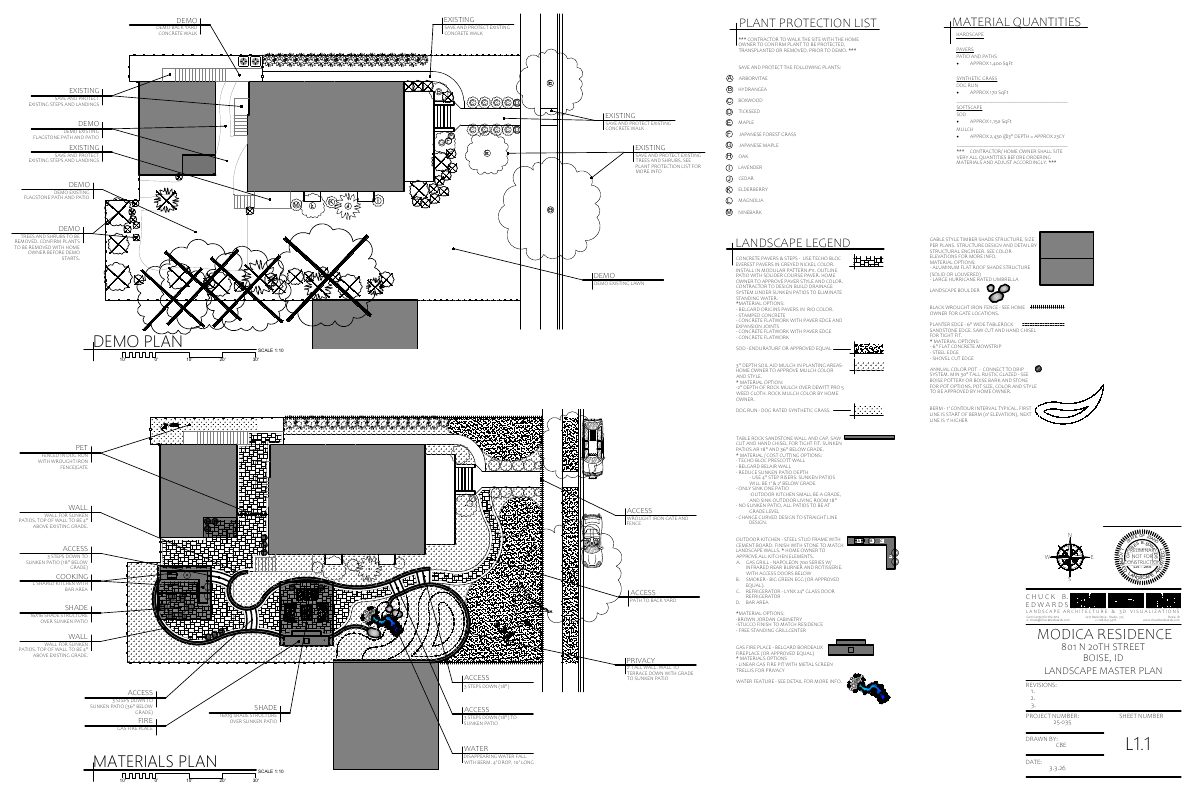 Site plan: Landscaping project with outdoor kitchen and fire feature approved in historic district