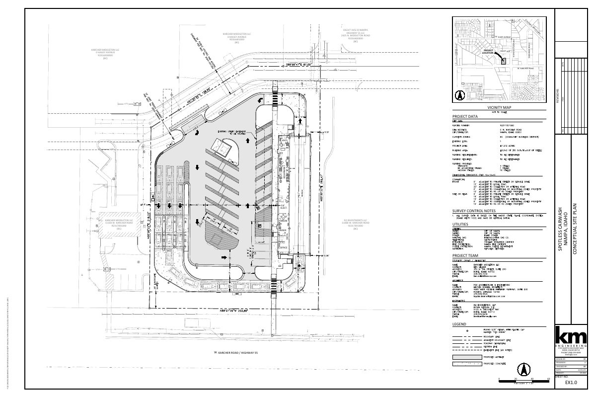 Site plan: Approved: 5,542-square-foot Cobblestone Car Wash on vacant lot