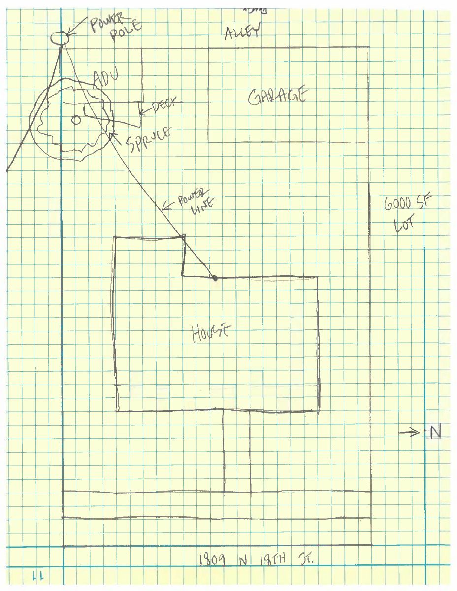 Site plan: Tree removal approved on small residential lot