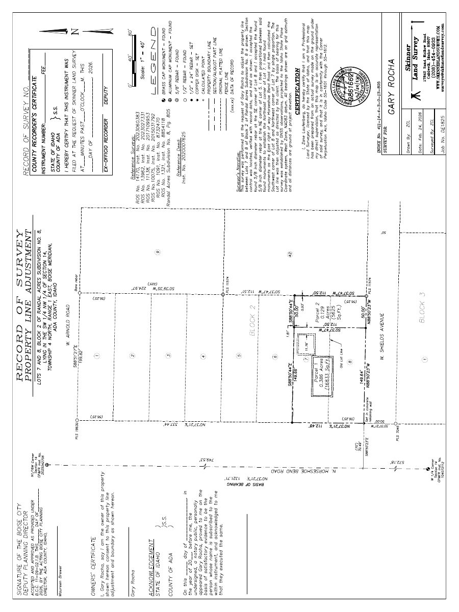 Site plan: Lot line adjustment approved for a 0.52-acre residential property