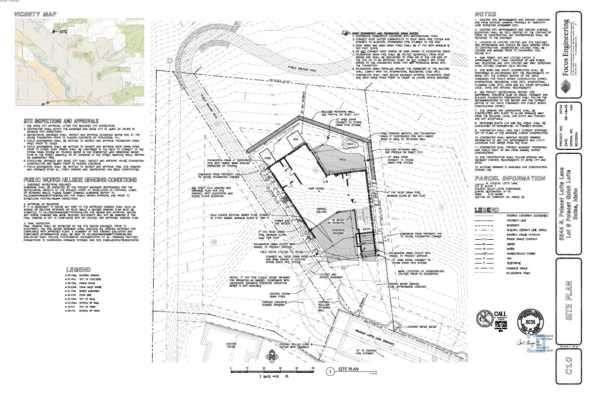Site plan: Single-family home on foothills lot approved with conditions