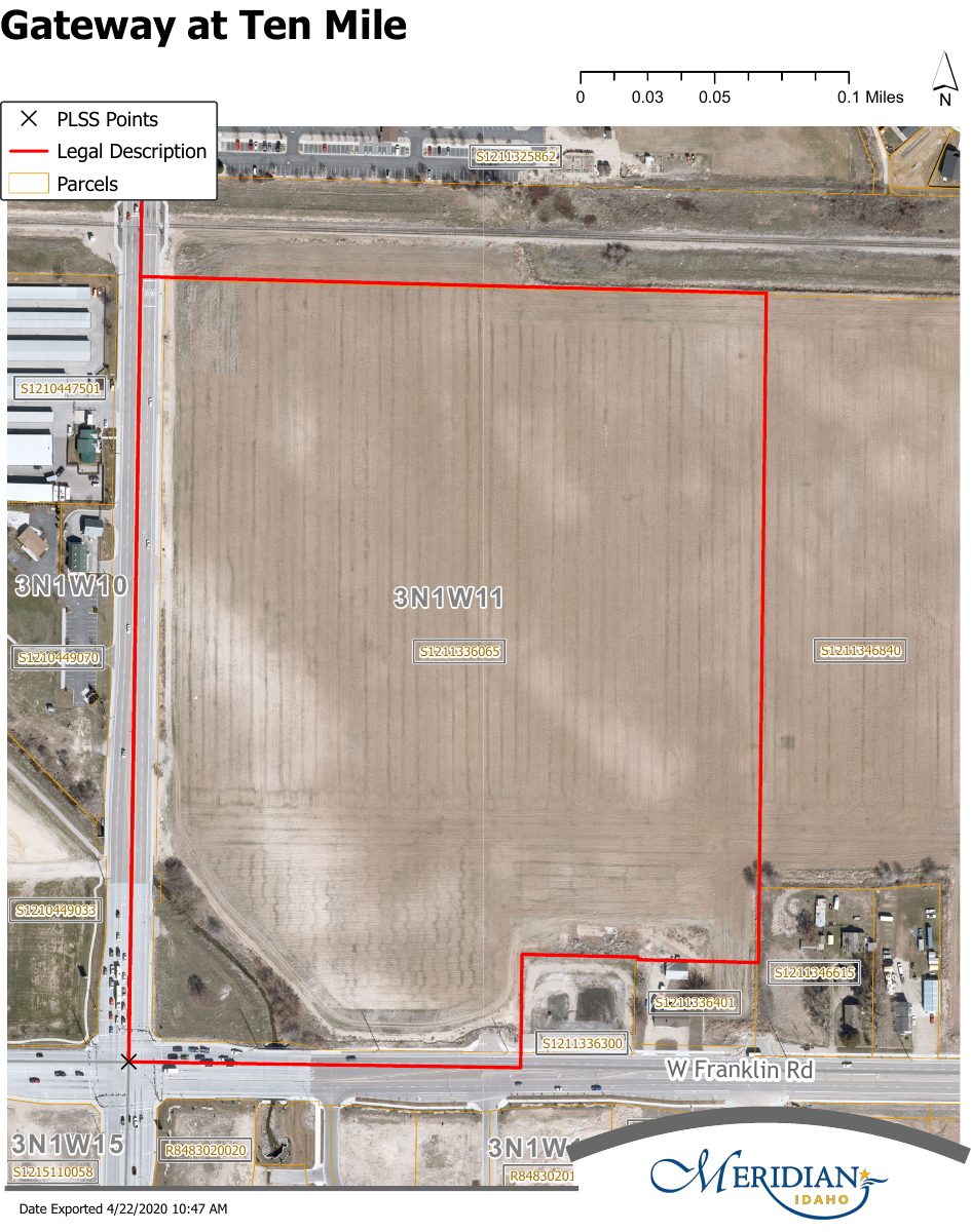 Site plan: Approved: 41 acres annexed into Meridian for mixed-use commercial and housing