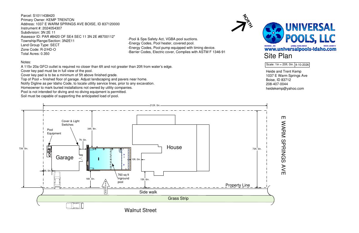 Site plan: Backyard pool approved for home in historic district