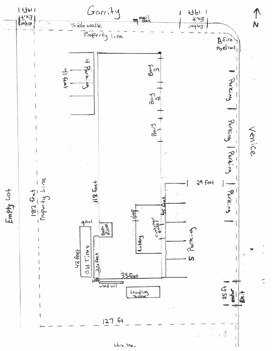 Site plan: Tire sales and service shop proposed on half-acre commercial lot