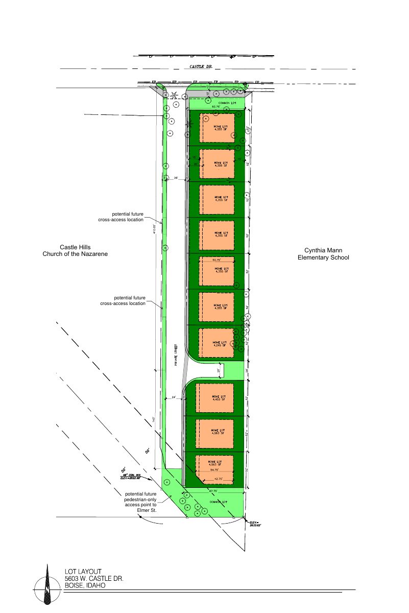Site plan: 10 single-family homes proposed on 1.68-acre site, hearing already held