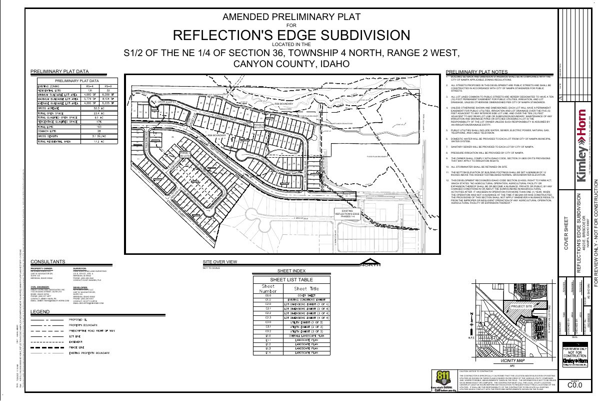Site plan: Nampa approves revised plat for 160 single-family homes