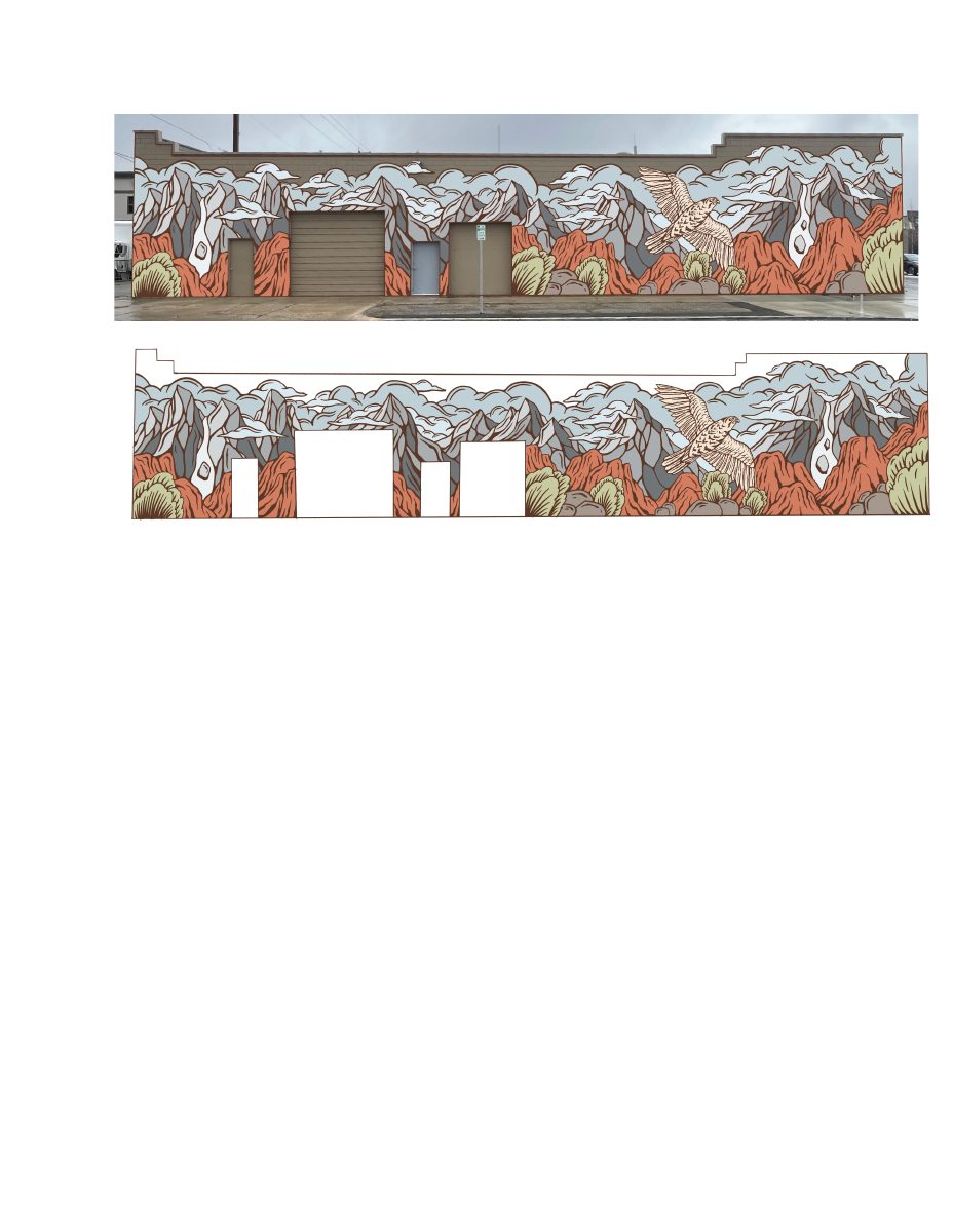 Site plan: Public mural proposed on commercial property