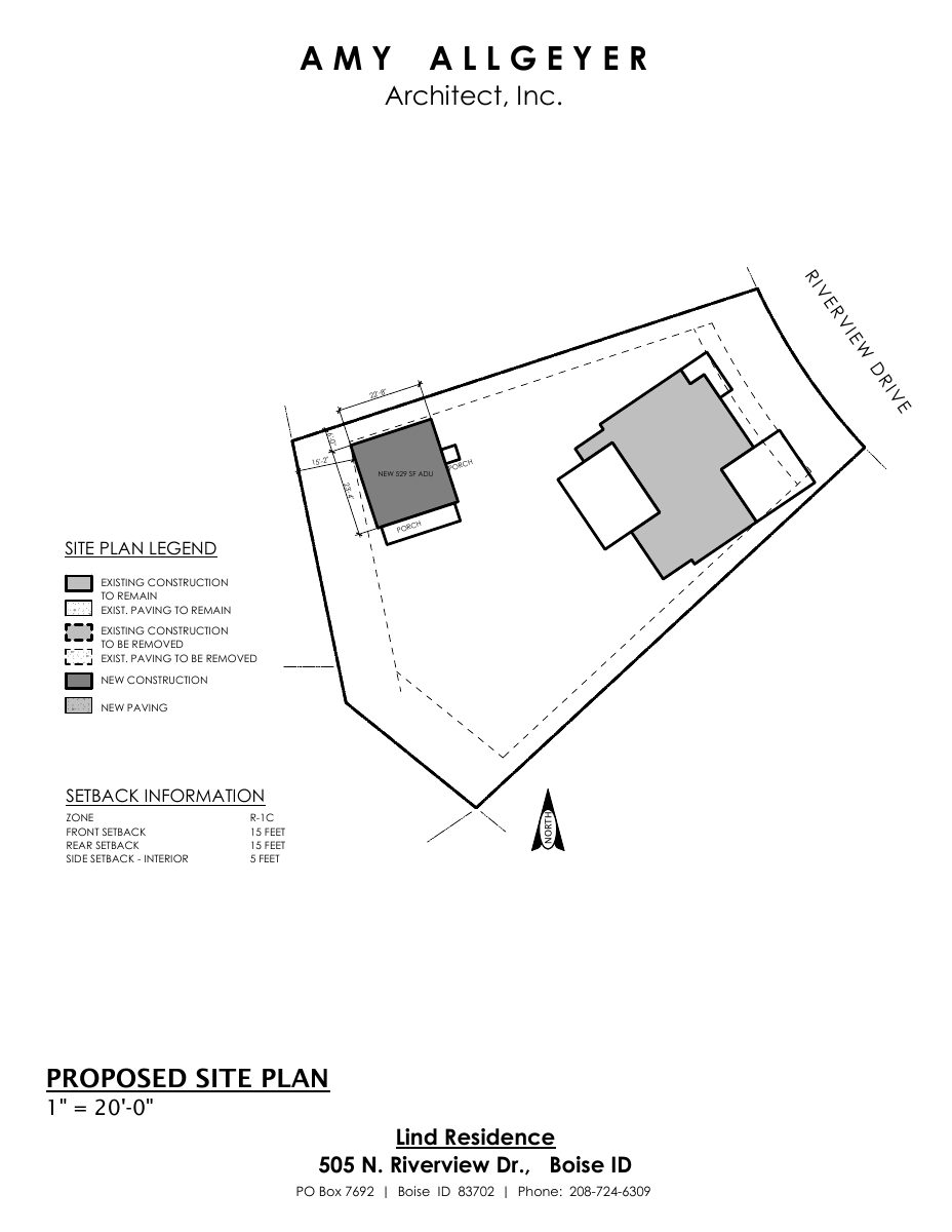 Site plan: Detached accessory dwelling unit approved for single-family lot