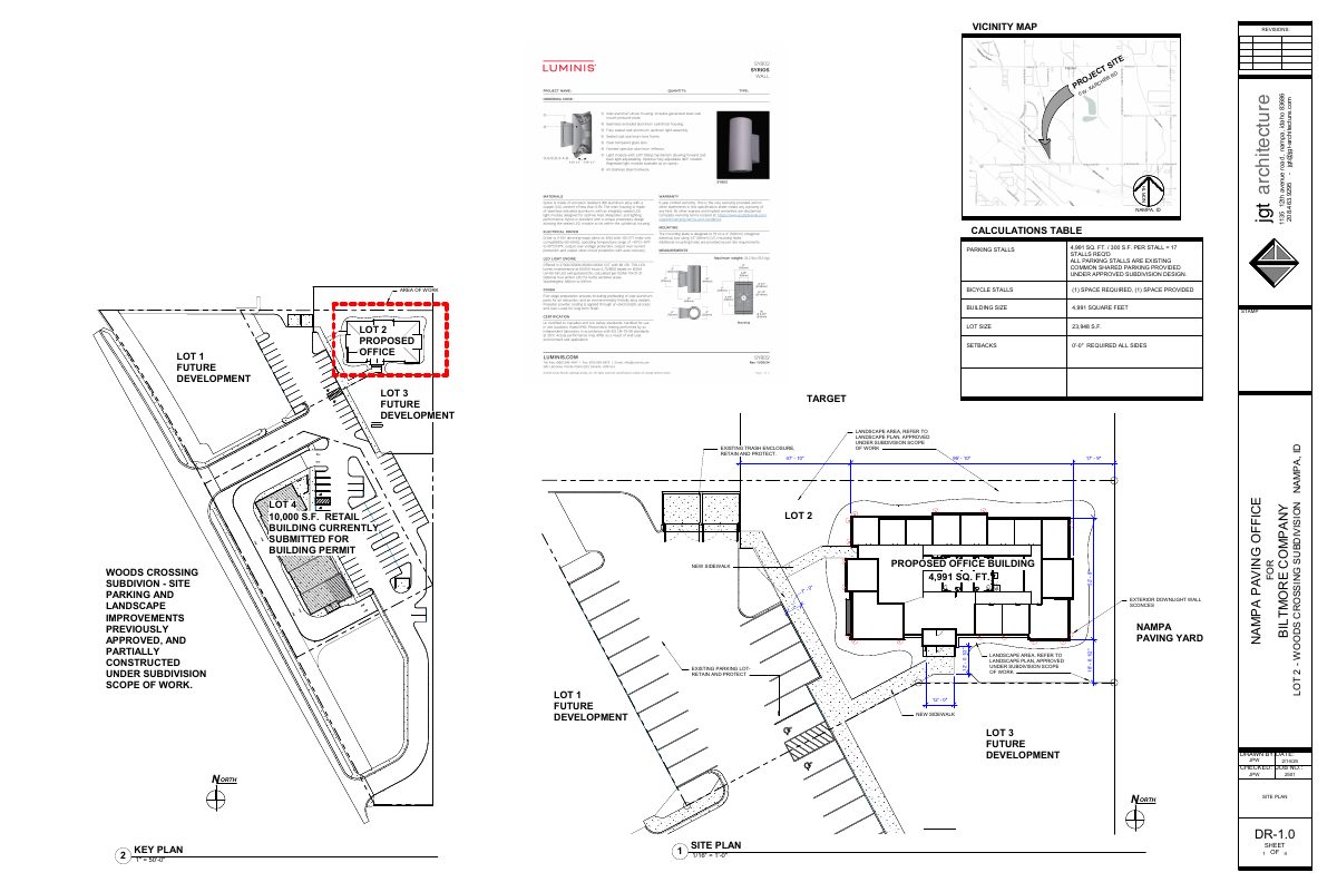Site plan: 4,991-square-foot office building for Nampa Paving approved with conditions