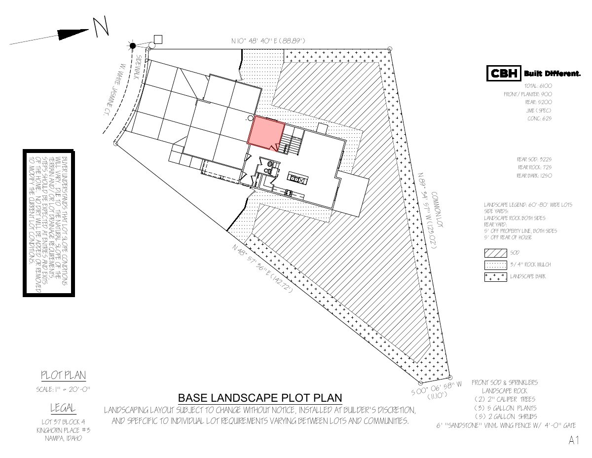 Site plan: Home facial spa room approved in a single bedroom of a Nampa house