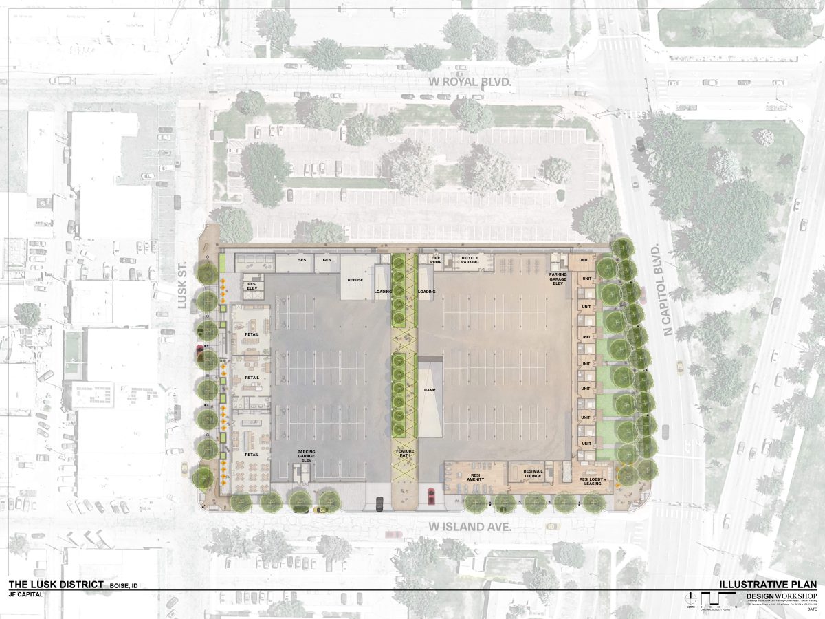 Site plan: 337-unit affordable housing project with structured parking approved