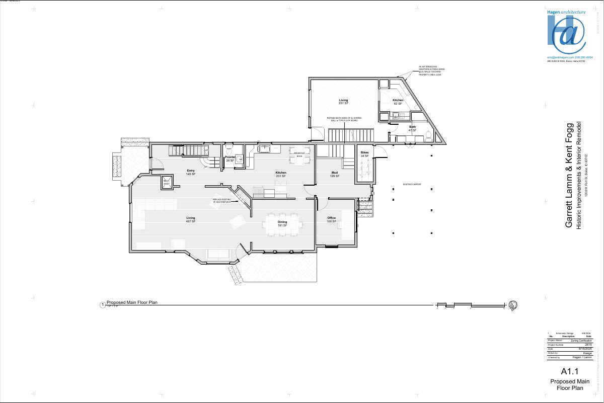 Site plan: Triplex conversion to duplex and exterior changes sought for historic home