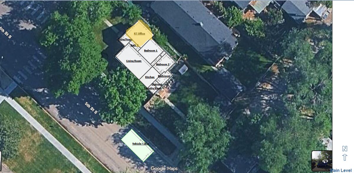 Site plan: Home occupation registration sought for a residence on a city lot
