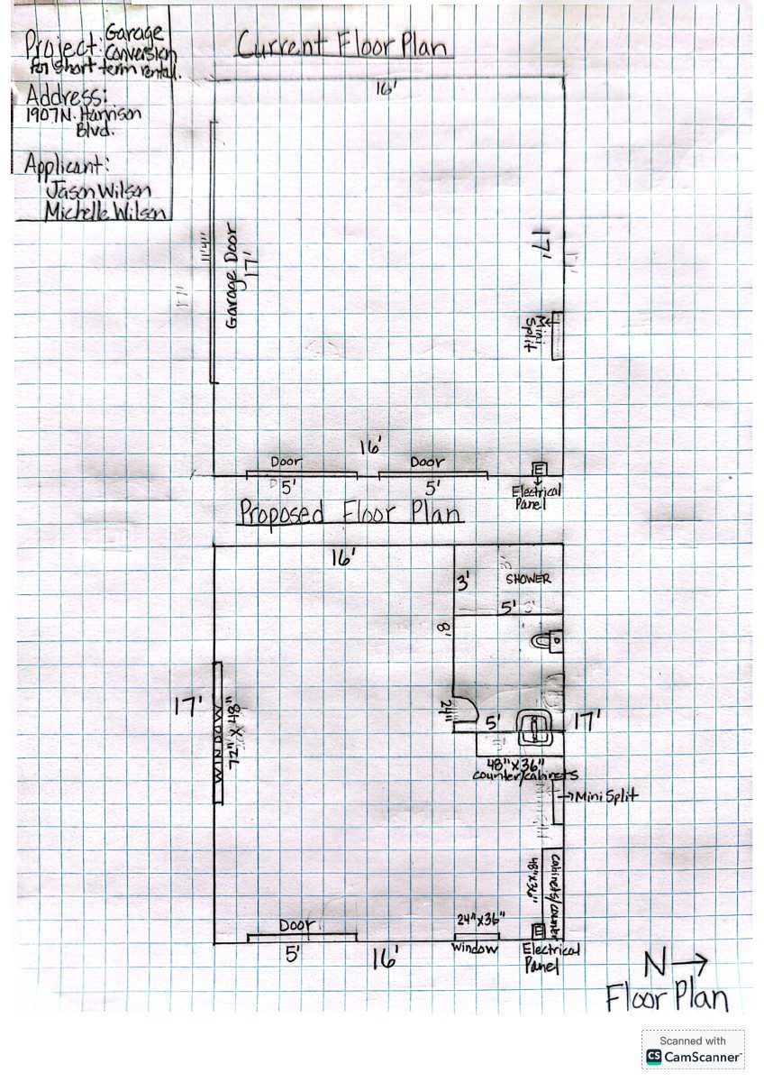 Site plan: Conversion of detached garage into accessory dwelling unit sought in historic district