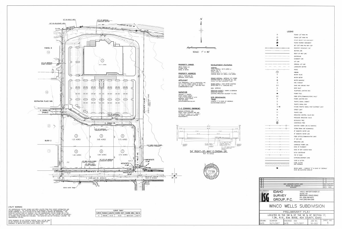 Site plan: Commercial subdivision of 7 lots on 18.75 acres withdrawn
