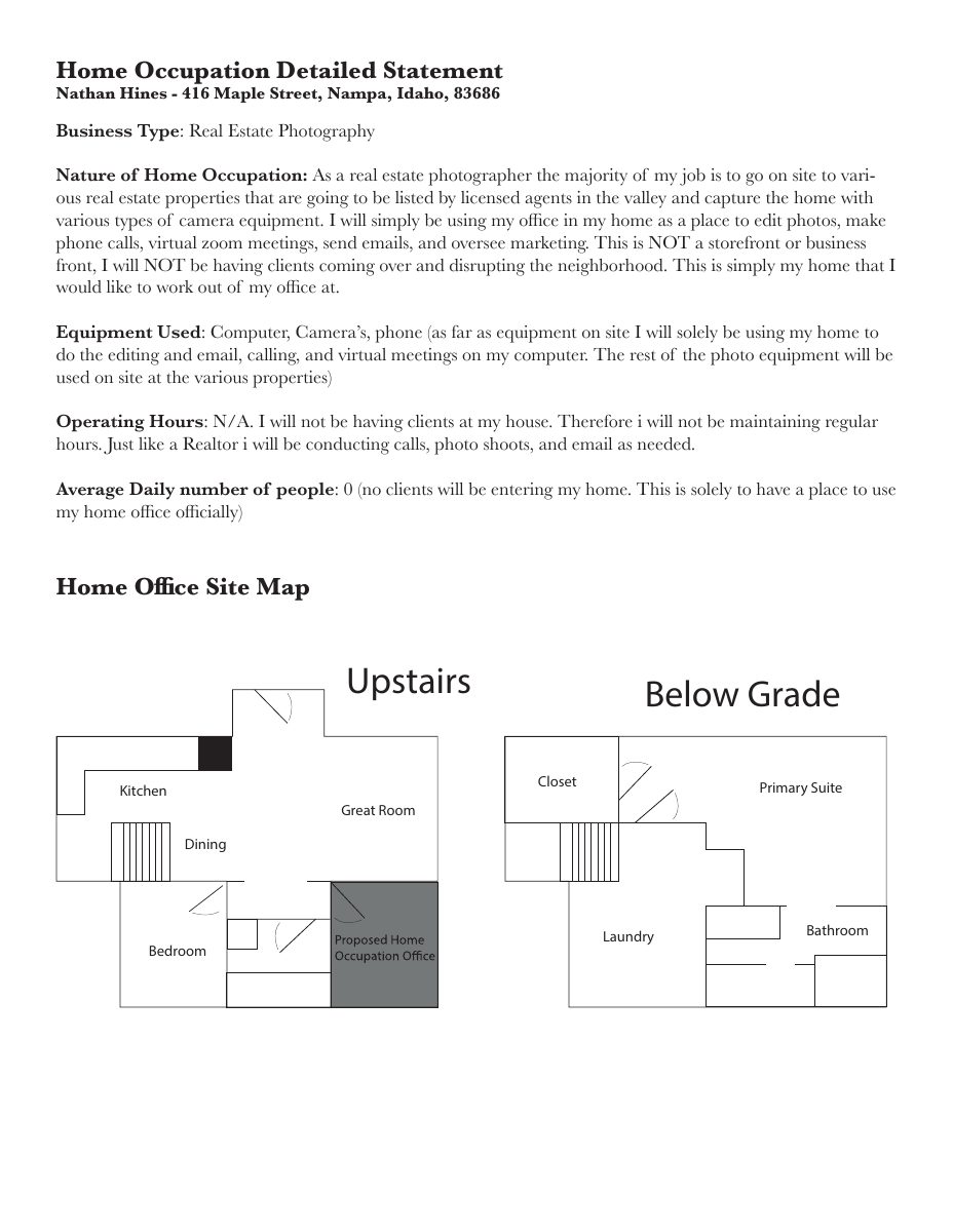 Site plan: Home-based media business approved to operate from a residence