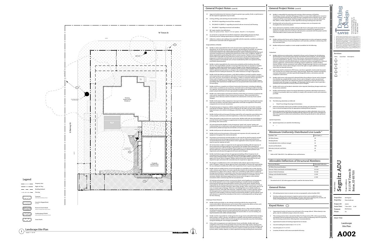 Site plan: Detached accessory dwelling unit and garage approved