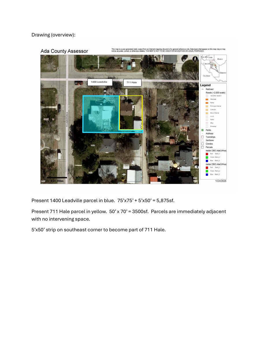Site plan: Property line adjustment sought for small residential lot