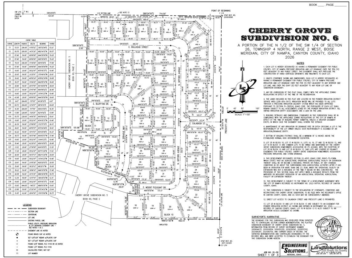 Site plan: Smaller lots approved for 7 homes in 61-home Cherry Grove phase