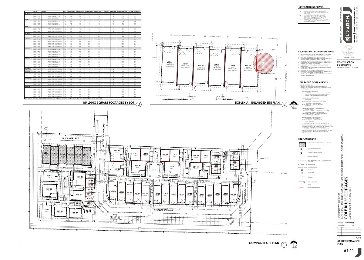 Site plan: Change to two-story units approved for Cole Bluff Cottages sixplex