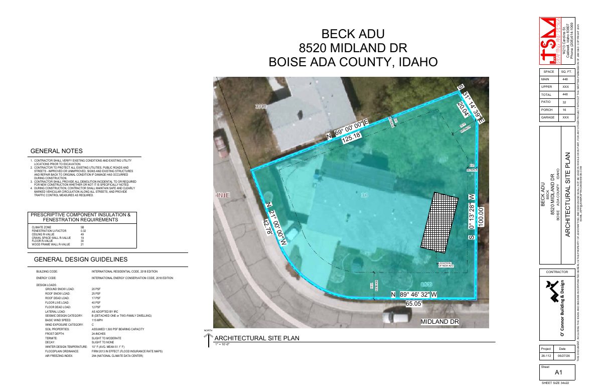 Site plan: Accessory dwelling unit approved, bringing lot to 2 homes